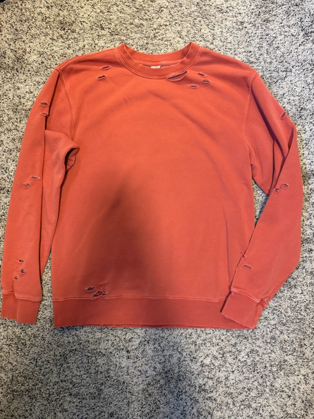 Women’s Hand Distressed Crewneck Pullover